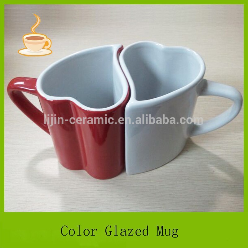 異なる色のカップルのセラミックコーヒーマグ、 パターン印刷のロゴや許可されてい-コーヒーセット、ティーセット問屋・仕入れ・卸・卸売り