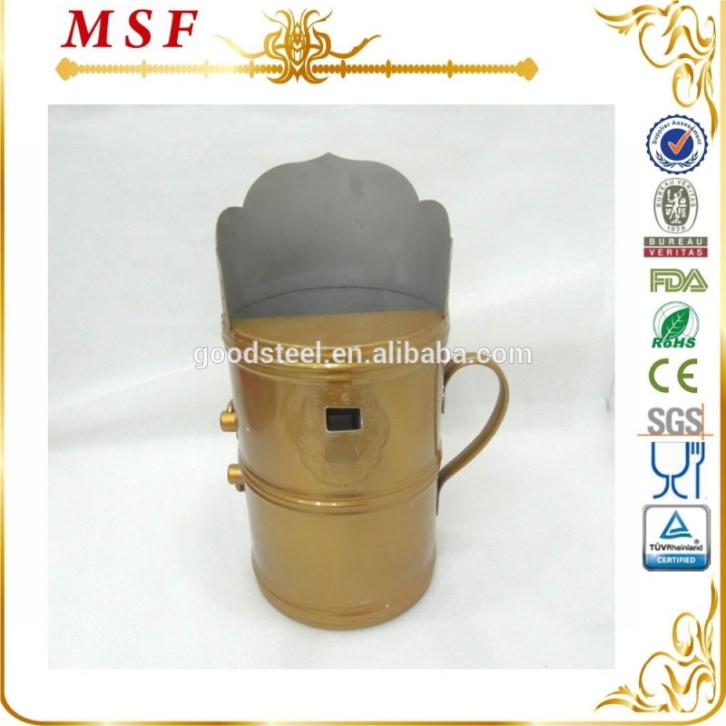 新製品存在金型ステンレス鋼茶バケット用寺院で黄金メッキMSF-5728-ポット、やかん問屋・仕入れ・卸・卸売り