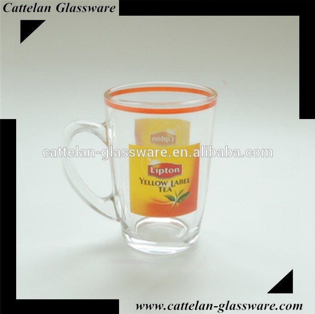高品質ガラス製品でliptonイエローラベル用ガラスコーヒーマグ、プロモーション良いオプション-コーヒーセット、ティーセット問屋・仕入れ・卸・卸売り