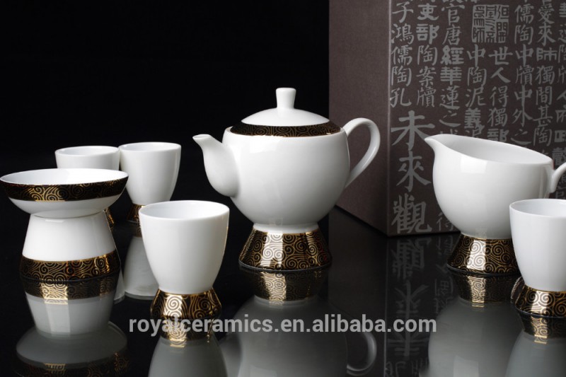 最新の製品手塗り2015underglazed8個スーパーホワイト細かいporcelalinお茶セット-コーヒーセット、ティーセット問屋・仕入れ・卸・卸売り