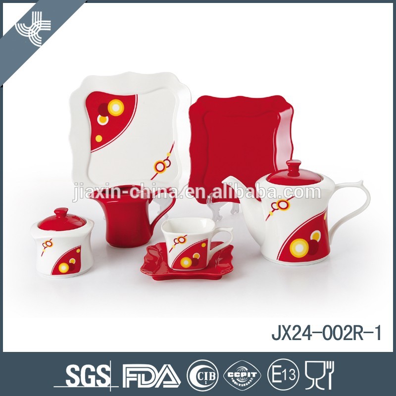 環境に優しい卸売ラッキーカスタム中国セラミックティーセット-コーヒーセット、ティーセット問屋・仕入れ・卸・卸売り