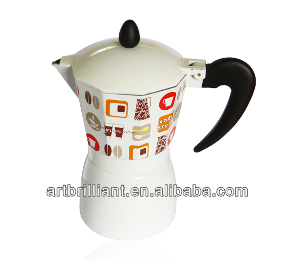 スペイン語6カップ白い色サイフォンモカコーヒーメーカー-コーヒーセット、ティーセット問屋・仕入れ・卸・卸売り