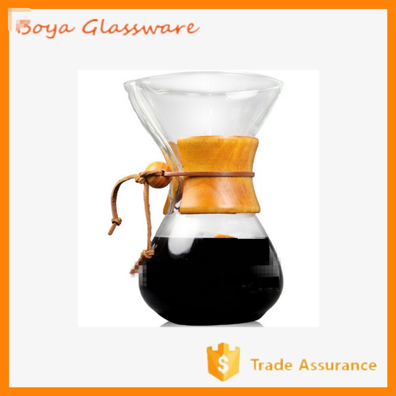 ホウケイ酸ガラス木製カラー付きコーヒーメーカー-コーヒーセット、ティーセット問屋・仕入れ・卸・卸売り