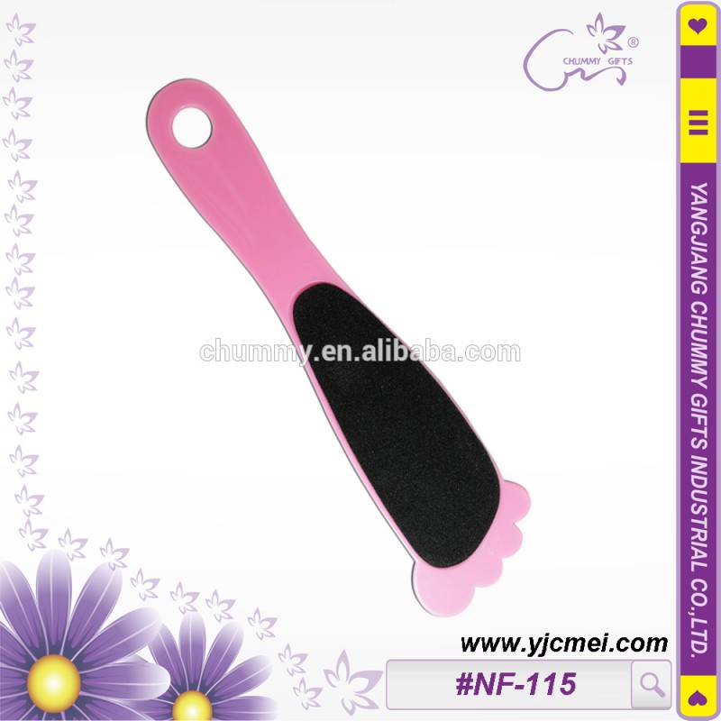 # NF-115 フットファイル ピンク カラー プラスチック ハンドル黒エメリーボード足形状用promtion や無料プレゼント問屋・仕入れ・卸・卸売り