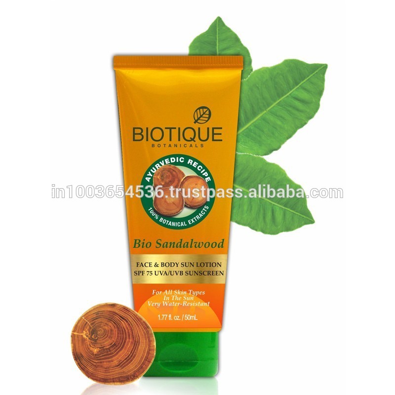 Biotiqueの顔・ボディバイオ白檀太陽ローションspf50ml75-問屋・仕入れ・卸・卸売り