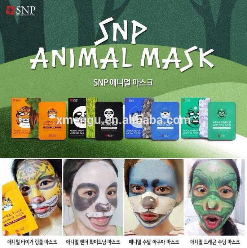 ベストセラー製品韓国フェイシャルマスク snp動物フェイス マスク (虎、 パンダ 、 カワウソ 、 ドラゴン)問屋・仕入れ・卸・卸売り