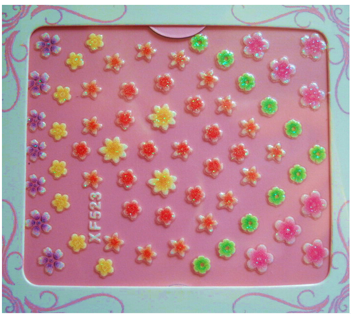 3dセルフ- 接着剤の花の花3dカラフルなステッカーデカールuvアクリルネイルアートのヒントdecoration***xf501- 548**#new到着問屋・仕入れ・卸・卸売り