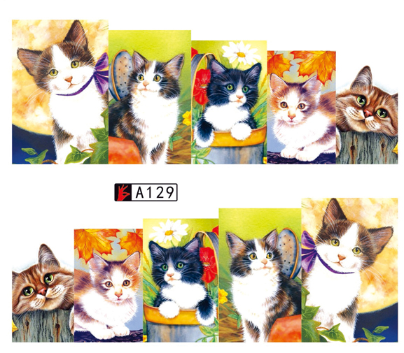 # # A129 #ホット販売ネイルステッカー卸売2016安いかわいい猫ステッカー用ネイルアート問屋・仕入れ・卸・卸売り