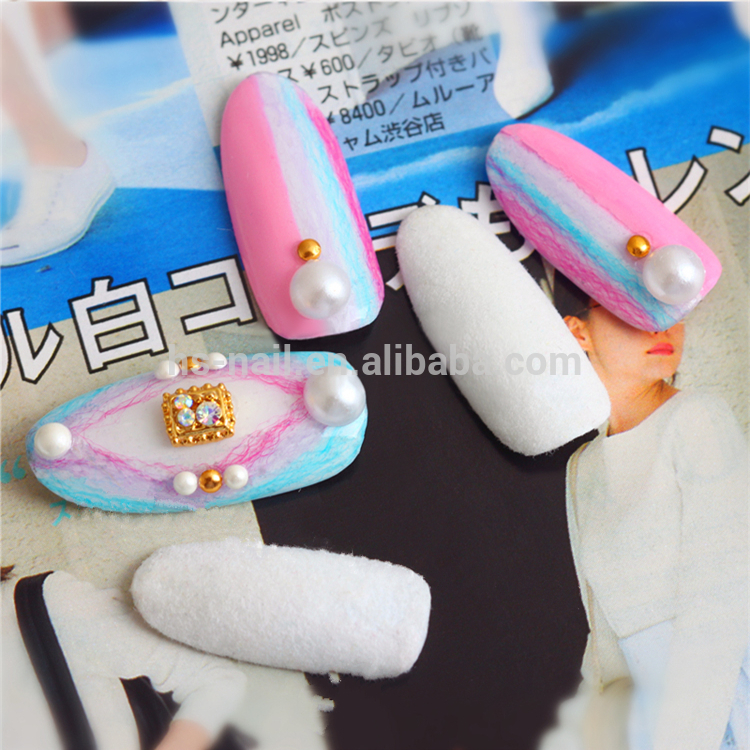 日本の最新3d甘い カラー ベルベット綿キャンディー用ネイルアート装飾問屋・仕入れ・卸・卸売り