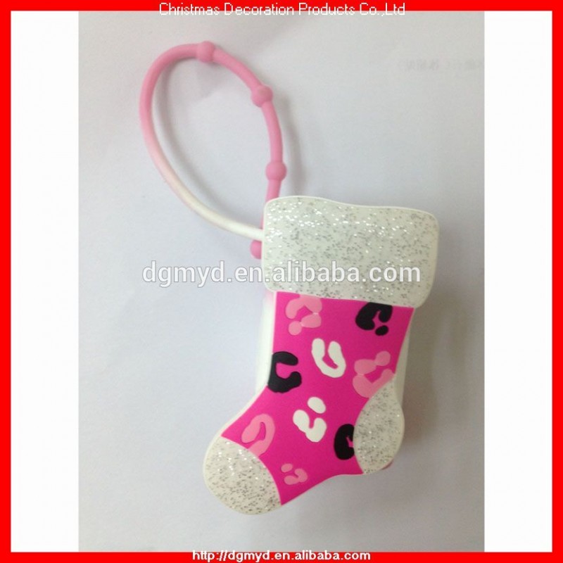 綿の靴下形状のシリコンホルダークリスマスのためのハンドサニタイザー( kms- 0851)問屋・仕入れ・卸・卸売り