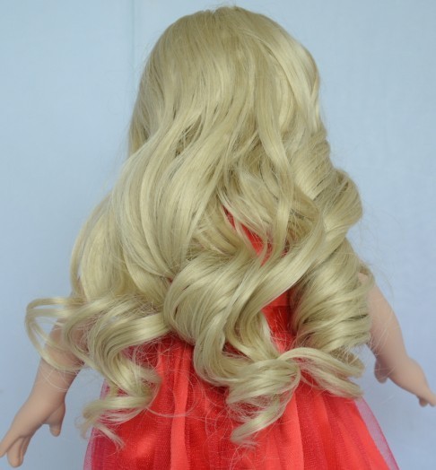アリババエクスプレス2016アメリカンガール人形かつら、人間の髪の毛人形かつら、18インチ女の子人形巻き毛問屋・仕入れ・卸・卸売り
