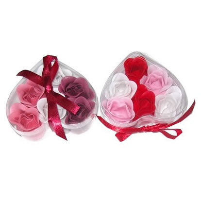 バラのフラワーバス紙吹雪心臓の形でリボン付きpvcボックス、 バラの花びら石けん- 412006問屋・仕入れ・卸・卸売り