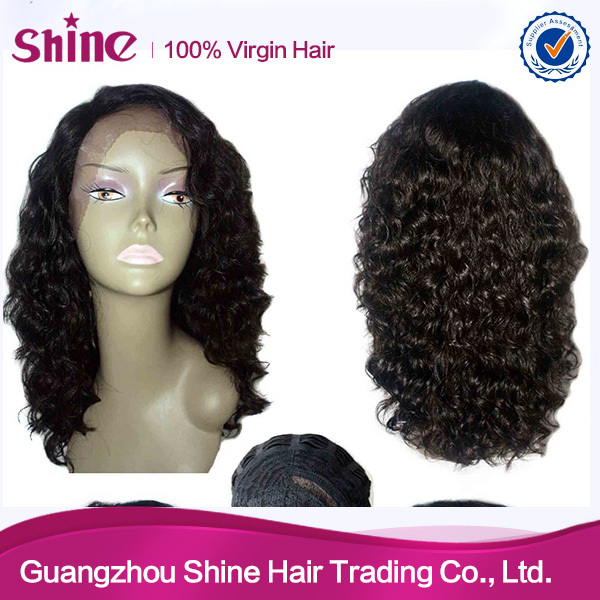 安い価格2015新しいヘアスタイル人毛のレースのかつらカーリースタイル問屋・仕入れ・卸・卸売り