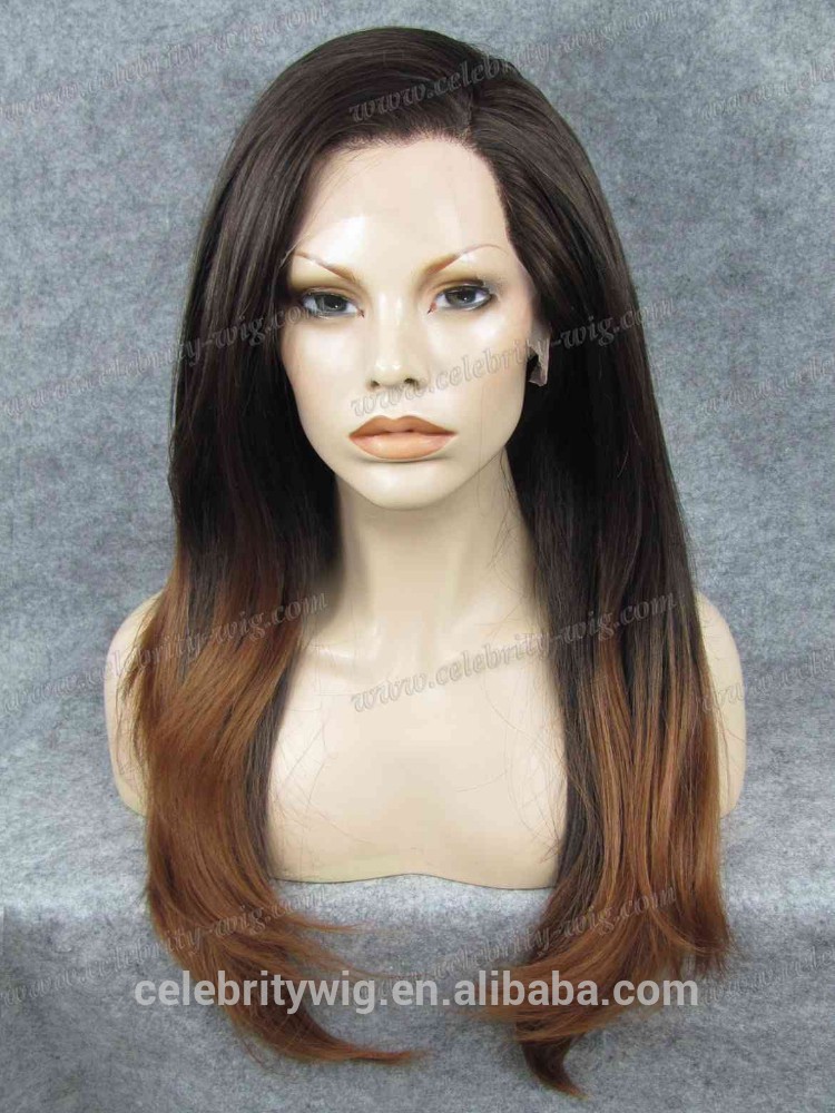 ユニークなヘアラインオンブル2色カラーナチュラルヘアスタイリングかつら問屋・仕入れ・卸・卸売り