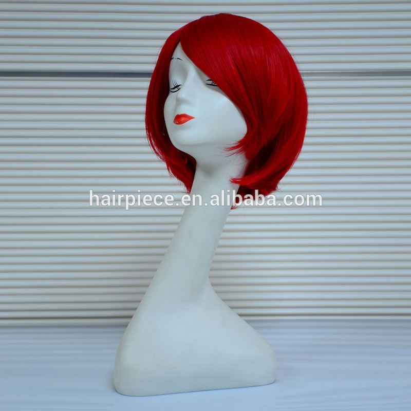 2016安いファッション人工毛かつら赤色コスプレパーティーかつら用卸売問屋・仕入れ・卸・卸売り