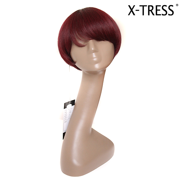 販売最新カスタムデザイン卸売のためのブラジルの毛のかつら短いワインレッドのシルクストレートカラー問屋・仕入れ・卸・卸売り