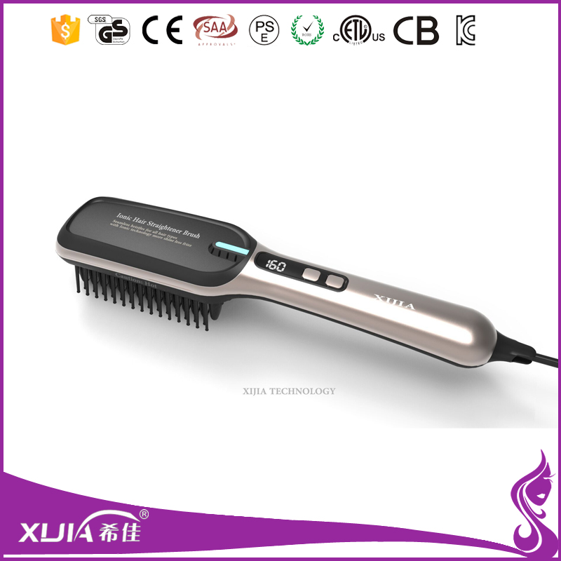 2016新しい設計されたホット美しいセラミックヘアブラシ高速加熱電気ストレートヘアブラシくし家庭HB-100B問屋・仕入れ・卸・卸売り