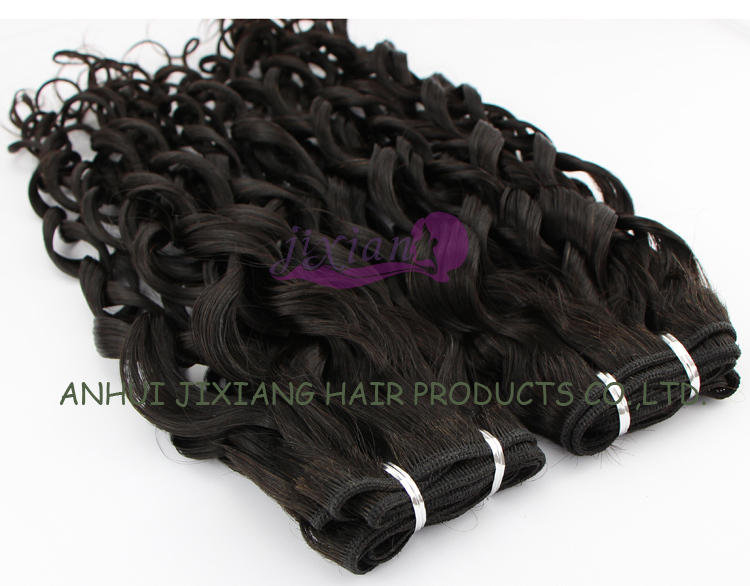 最高品質ブラジリア髪カーリーバージンヘアカラーナチュラル、 未処理のremy毛のよこ糸問屋・仕入れ・卸・卸売り