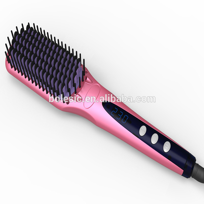 Alisadoresデpeloデアルタcalidad詐欺pantalla液晶デpantalla ceramica electrico cepillo peineデルpelo alisado問屋・仕入れ・卸・卸売り