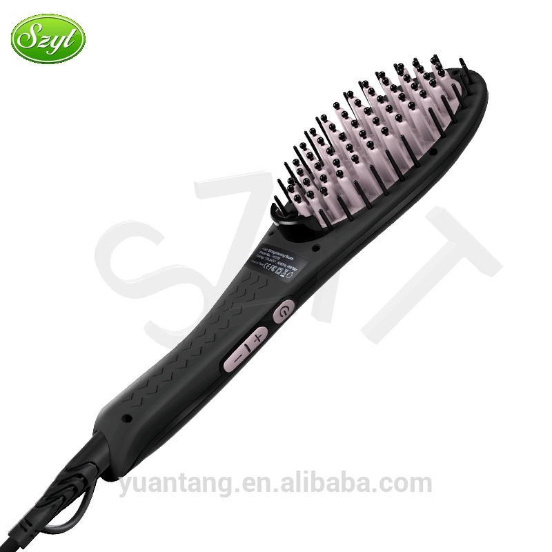 ブラシくしストレートヘアーアイロンは装備温度制御電気毛矯正櫛HSB002QU問屋・仕入れ・卸・卸売り
