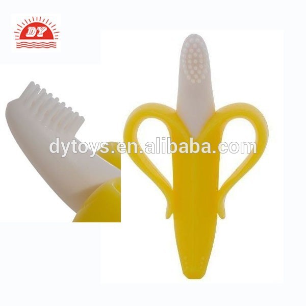プロのoem工場バナナシリコーン新しいデザイン2014年乳幼児用の歯ブラシをおしゃぶり問屋・仕入れ・卸・卸売り