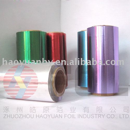 色と銀色のアルミ箔のロールを美容zhuozhouhaoyuanから問屋・仕入れ・卸・卸売り