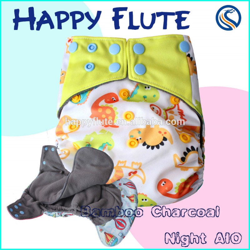 正方形の竹炭happyfluteタブ眠い赤ちゃん用おむつaio布/熱い販売の赤ん坊の布のおむつ、 最高品質のおむつ問屋・仕入れ・卸・卸売り