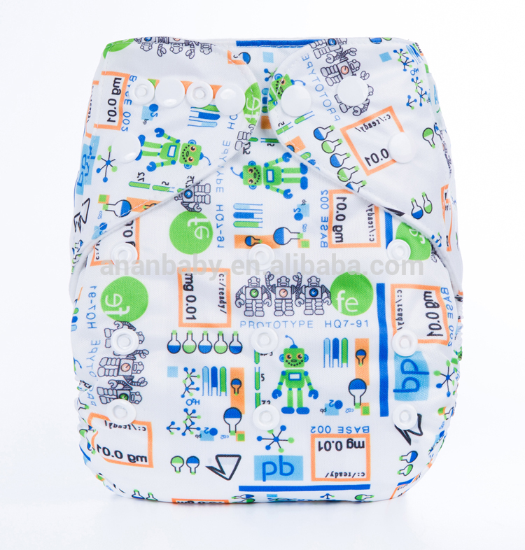新しいホットおむつ2014年生態学的なスナップ付き赤ちゃんは布のおむつを印刷問屋・仕入れ・卸・卸売り