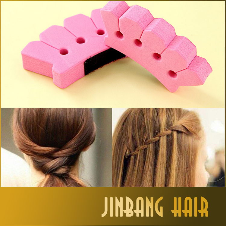 5セットの1 diyファッションヘア皿スポンジクリップヘアツイストスタイリングバンメーカー大(ピンク)問屋・仕入れ・卸・卸売り