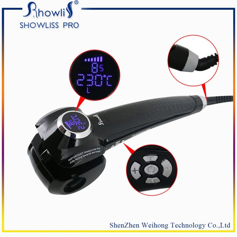 新設計のセラミックヘアカーラーshowliss自動テレビで見られるようにブラシレスモーター電動液晶温度と調整しヘアカーラー問屋・仕入れ・卸・卸売り