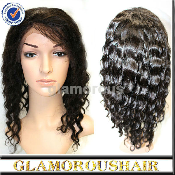 安い人気の髪、 ブラジルの巻き毛のレースの前部人間の髪の毛のかつら黒人女性のための問屋・仕入れ・卸・卸売り
