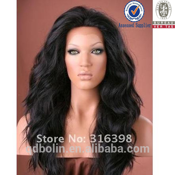 巻き毛の自然な色の黒人女性のためのグルーレスバージンブラジルの人間の髪の毛のフルレースかつら問屋・仕入れ・卸・卸売り