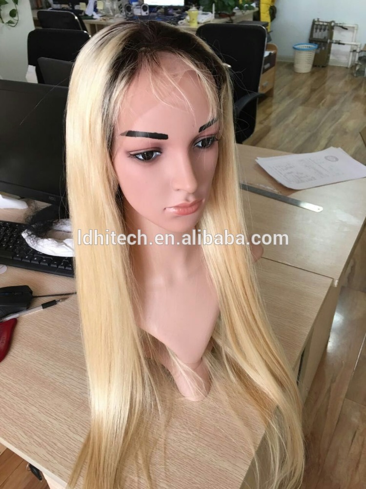 100%人毛2トーン1b/613フルレースかつらセクシーなオンブル処女ブラジル髪問屋・仕入れ・卸・卸売り