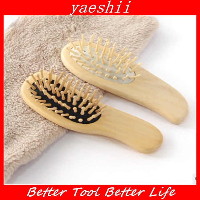 Yaeshiiミニポータブル旅行くし木製ヘアブラシ問屋・仕入れ・卸・卸売り