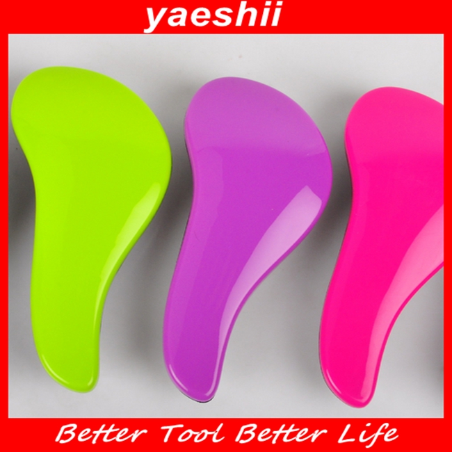 Yaeshii最新スタイルプロフェッショナルプラスチックハンドルもつれヘアブラシ問屋・仕入れ・卸・卸売り