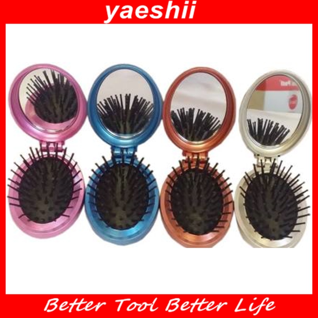 Yaeshii新バージョンオーバルfalding毛ブラシでミラー用キッズ問屋・仕入れ・卸・卸売り