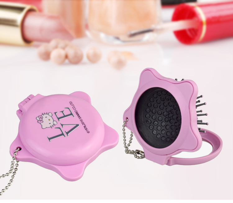 ファンシーヘア2015新しい設計小さい子供のためのブラシピンクのミニ開始のブラシミラー付きの熱い販売の昇進のギフトのヘアブラシセット問屋・仕入れ・卸・卸売り