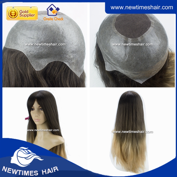 ブラジルの髪スキントーンカラーのキャップ2女性のための人間の髪の毛のかつら問屋・仕入れ・卸・卸売り