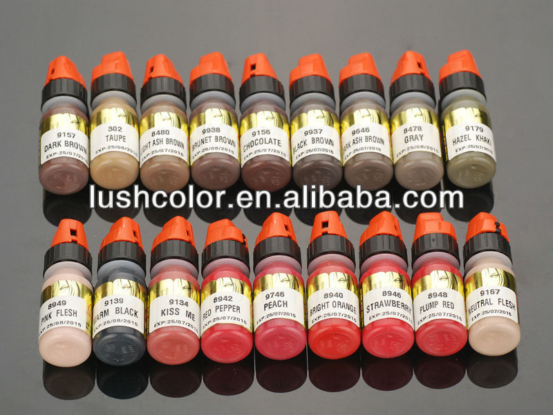 永久メイクlushcolorpigmemt8ミリリットルマイクロ・タトゥーの色素問屋・仕入れ・卸・卸売り