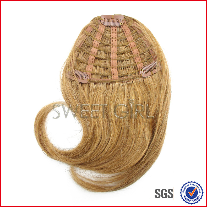 色のremyインドの人間の髪の毛のフリンジ#18自然に見える問屋・仕入れ・卸・卸売り