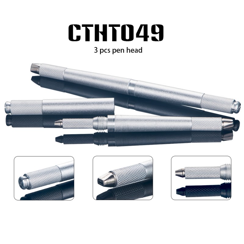 永久的な入れ墨のペン3頭ロック針装置microbladingマニュアル眉ペン問屋・仕入れ・卸・卸売り
