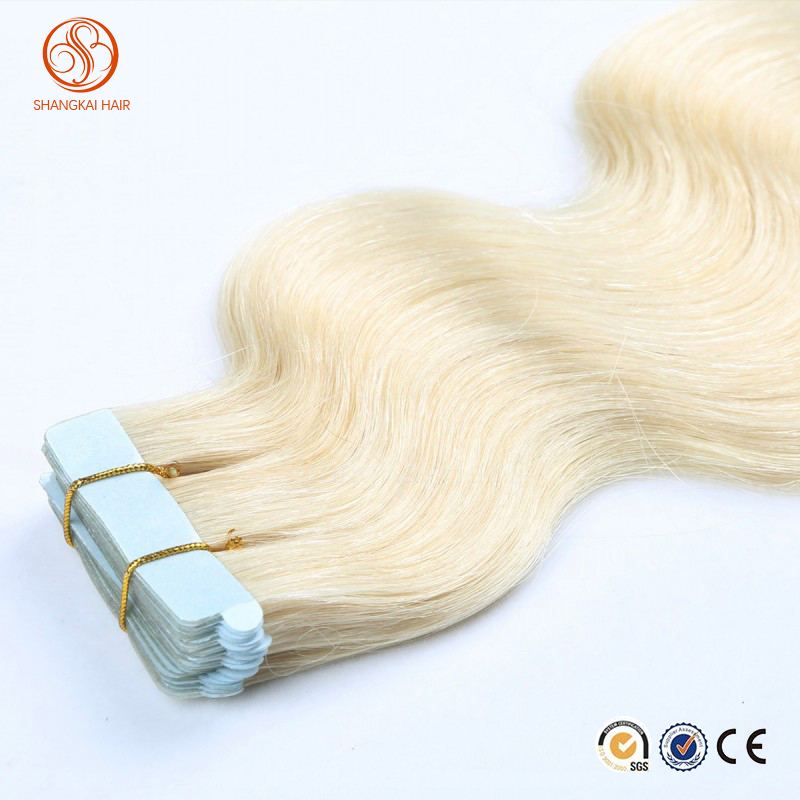 Shangkai髪卸売安いテープヘアエクステンション実体波ブラジル人間の髪問屋・仕入れ・卸・卸売り