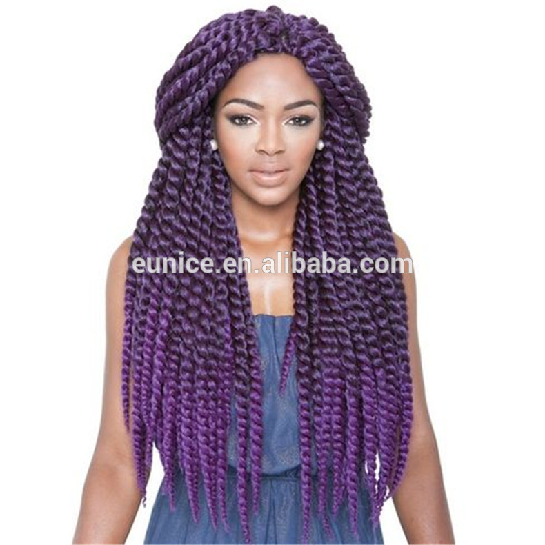 新しいヘアケア製品ハバナマンボツイスト合成編みの髪、 青茶色の色が指定でき紫色色素ティッシュペーパーのための問屋・仕入れ・卸・卸売り