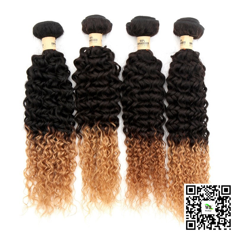 巻き毛の女性50g/pc着色された人間の毛髪深い波人間の髪の毛を編むwelf黒人女性のための問屋・仕入れ・卸・卸売り