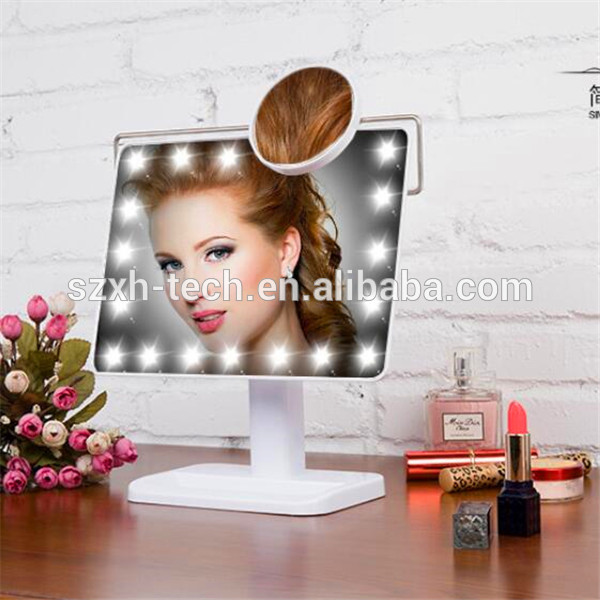 新しい照明付き化粧化粧バニティミラーテーブルトップledタッチスクリーン可動10xミラー!!!問屋・仕入れ・卸・卸売り