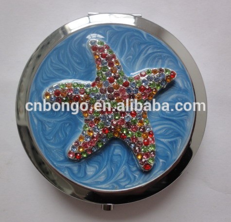 装飾的な金属海洋スタイル海の星付きコンパクトミラー問屋・仕入れ・卸・卸売り