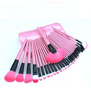 美しさを作る- アップツール32個ピンク化粧筆ポーチにセット問屋・仕入れ・卸・卸売り