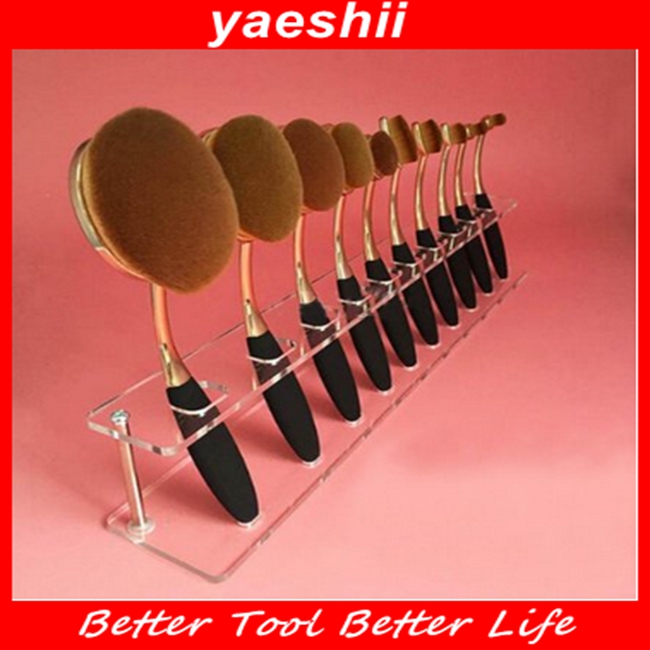 Yaeshii 2016新しいオーバル形状黒+ゴールデン歯ブラシ化粧品メイクブラシ問屋・仕入れ・卸・卸売り