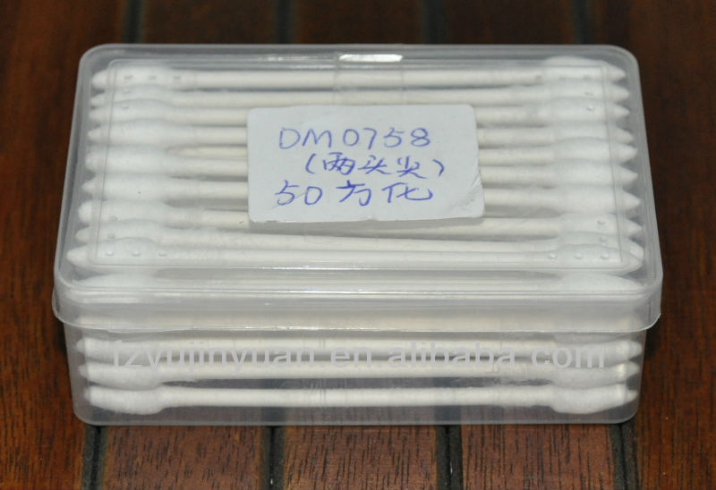 50pペーパースティック綿棒で正方形のボックス( 2頭尖った)問屋・仕入れ・卸・卸売り