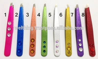 トレンディ新しい眉ピンセット、 ラインストーンの結晶と眉ピンセット、 卸売ピンセット問屋・仕入れ・卸・卸売り